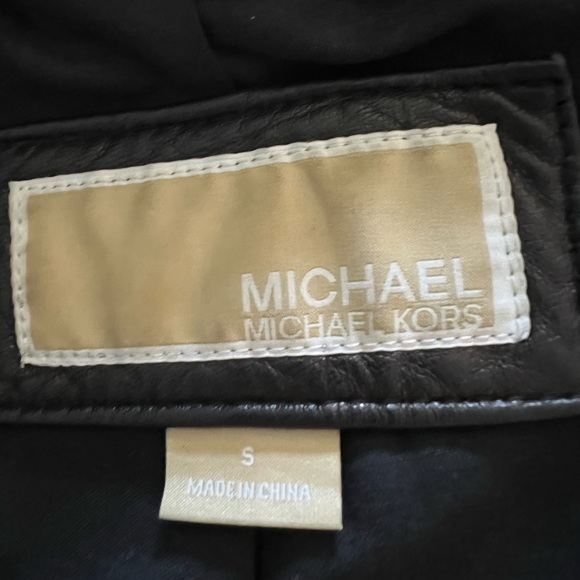 Michael Kors Leather Moto Jacket - Picture 4 of 5
